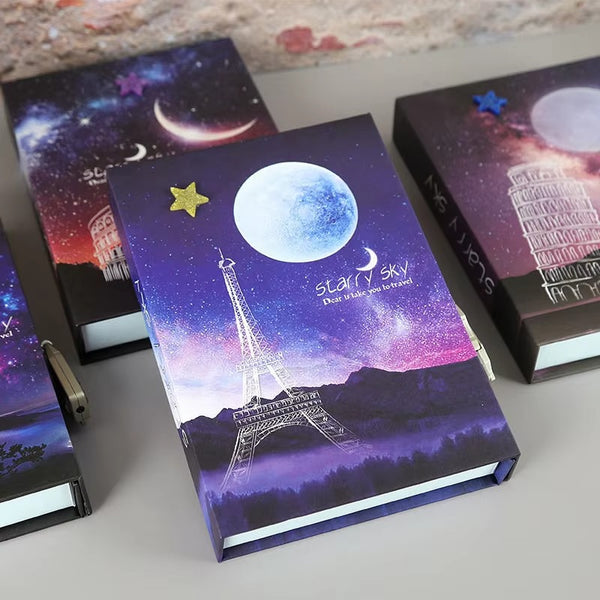 Starry Sky Secret Lock - Notebook Journal Box