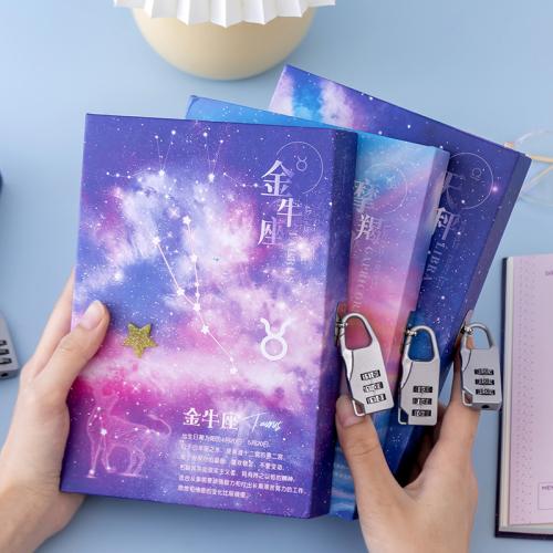 Constellation Zodiac Sign Secret Lock - Notebook Journal Box