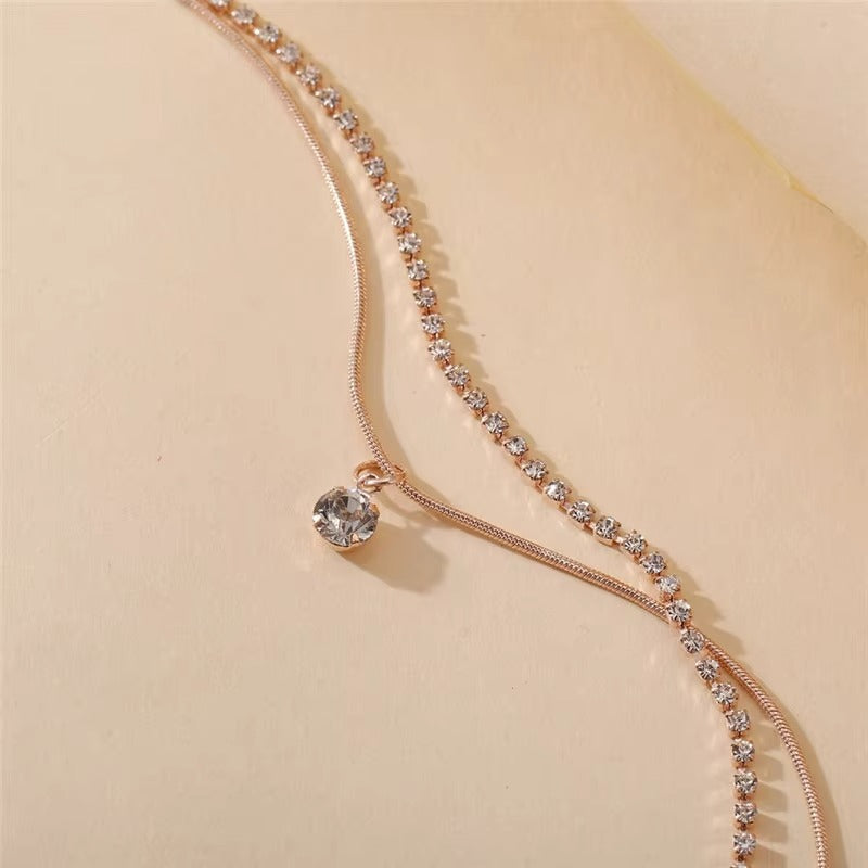 Diamond Gold Double Layer - Anklet