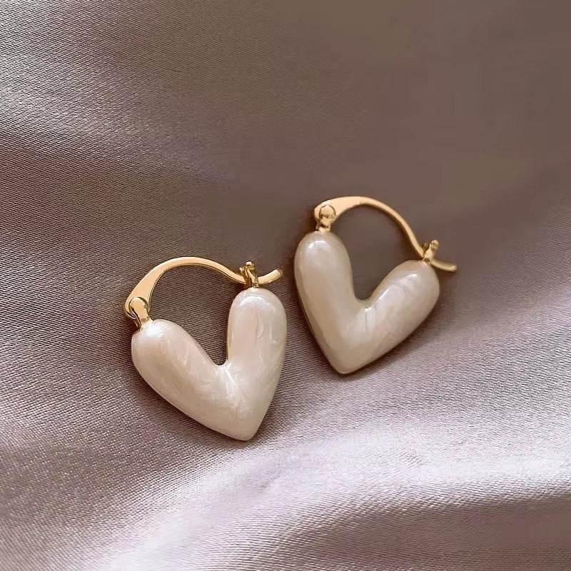 Pastel Heart Beige - Earring