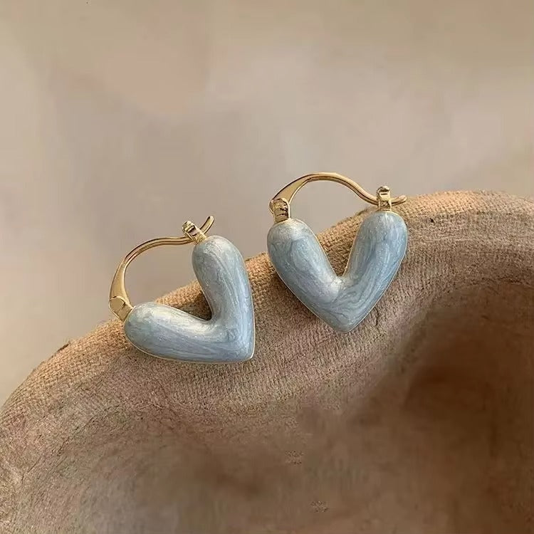 Pastel Heart Blue - Earring