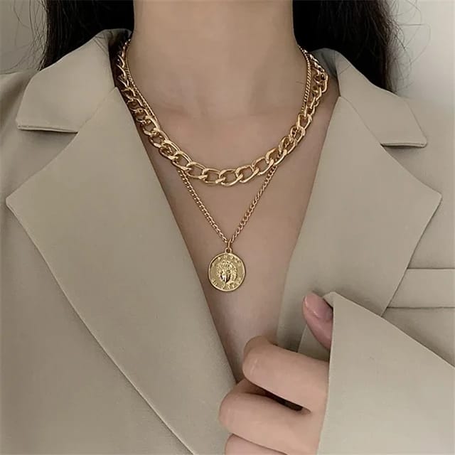 Classy  Double layer Gold - Necklace