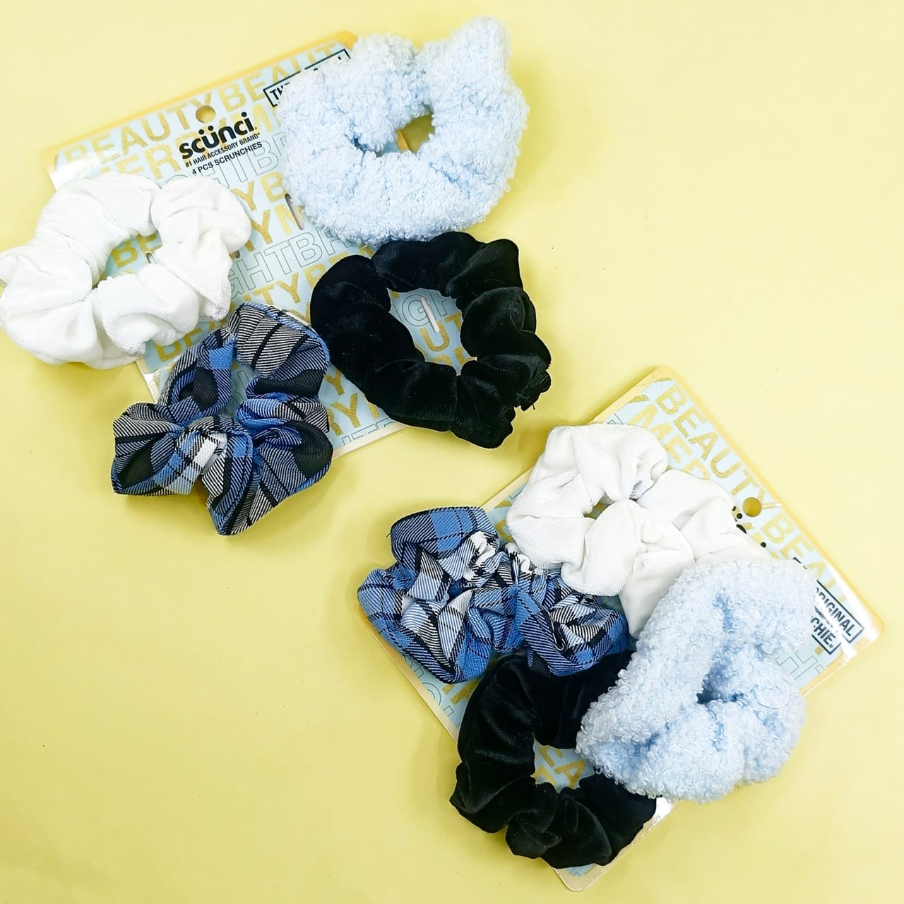 Fluffy & Velvet Soft - Hair Scrunchie Set Of 4