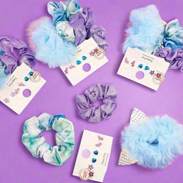 Cuties - Hair Scrunchie & Ear Stud Set