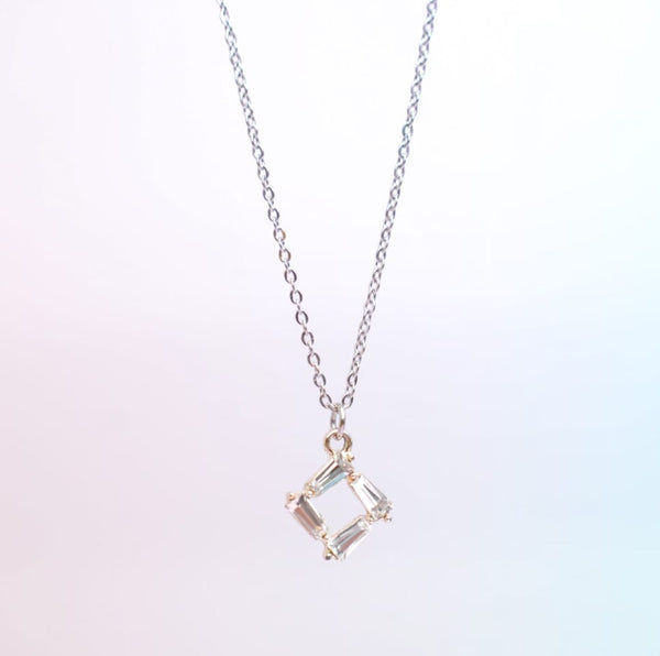 Blingy Rhombus Silver - Necklace