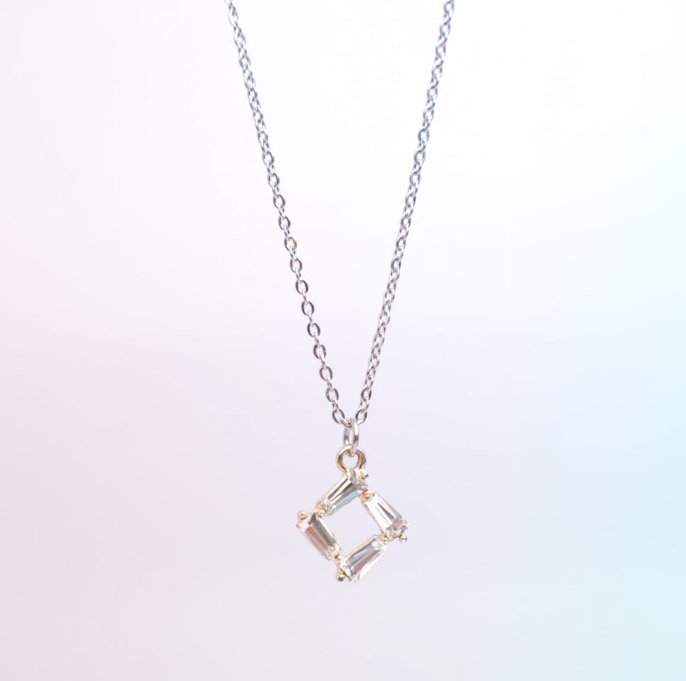 Blingy Rhombus Silver - Necklace