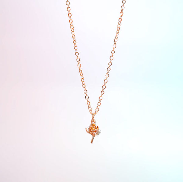 Rose Flower Gold- Necklace