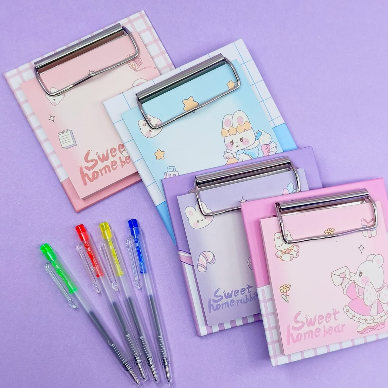 Sweet Home Bear & Rabbit - Clipboard Notepad Set – BLINGSPOT