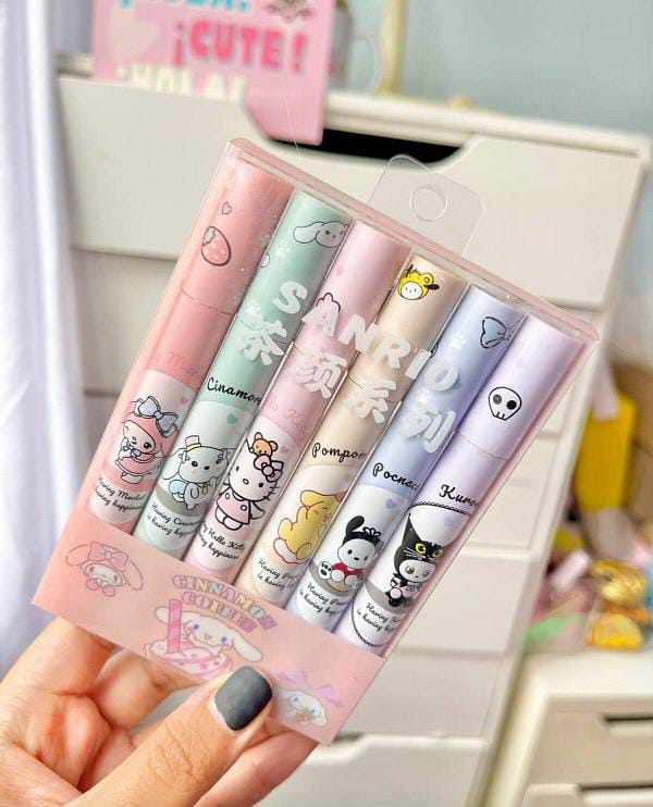 Fluorescent Sanrio Characters  - Highlighter Set Of 6