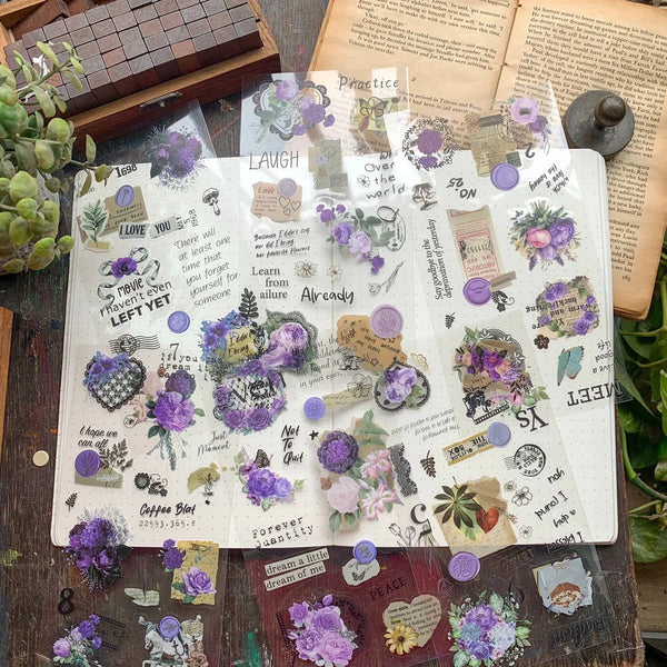 Purple Silk Whisper - Sticker Sheet Set Of 6