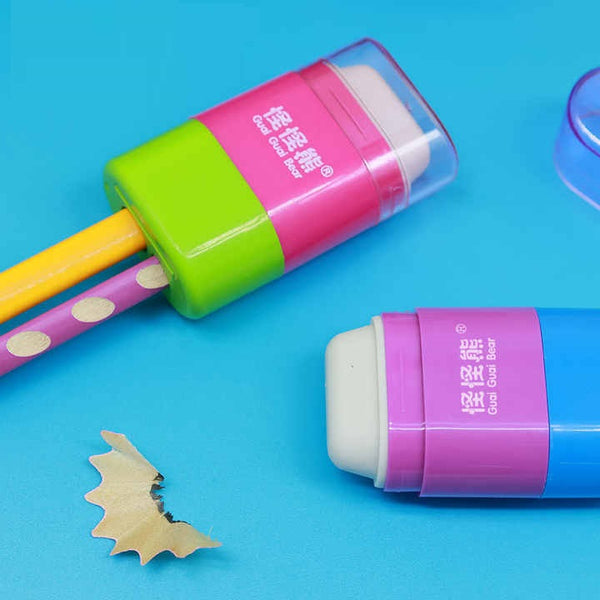 Dual Color Sharpener & Eraser (  2 in 1 )