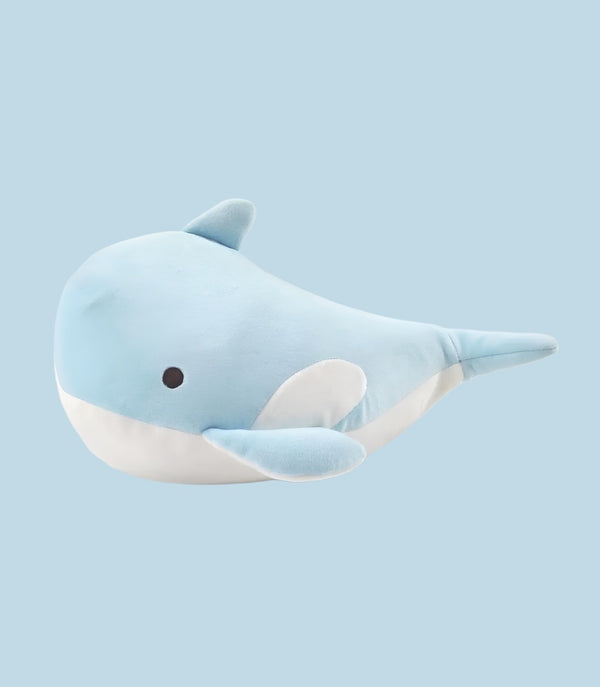 Blue Whale Fish & U Shape Neck Pillow  - Plushie Soft Toy ( 2 in 1 )