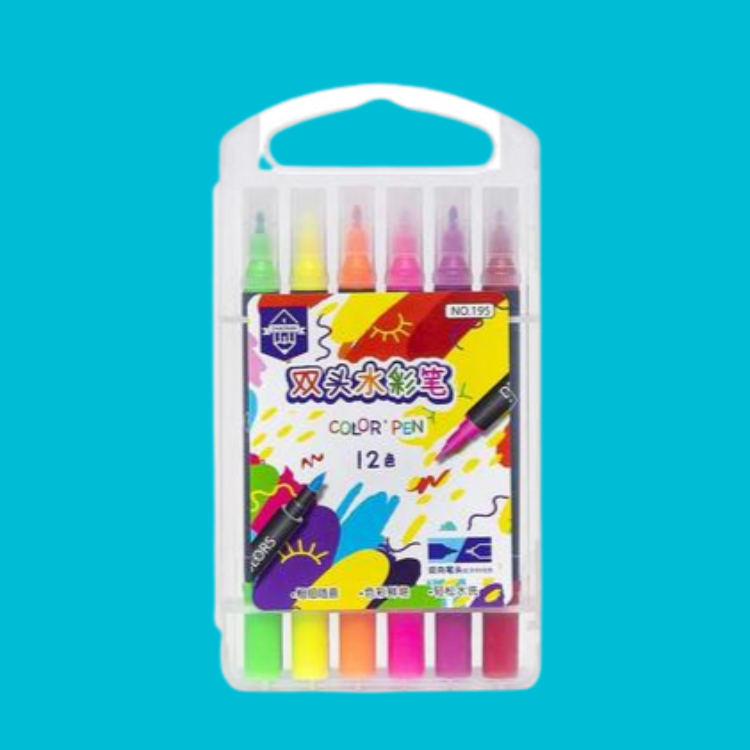 Double Tip  ( 2in 1 ) Watercolors - Marker Set Of 12 / 18