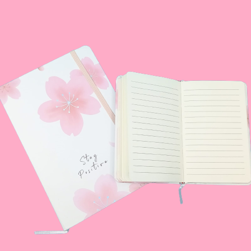 Stay Positive Flowers Journal - Style 1