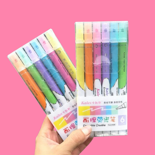 Erasable Highlighter Double Sided - Set Of 6