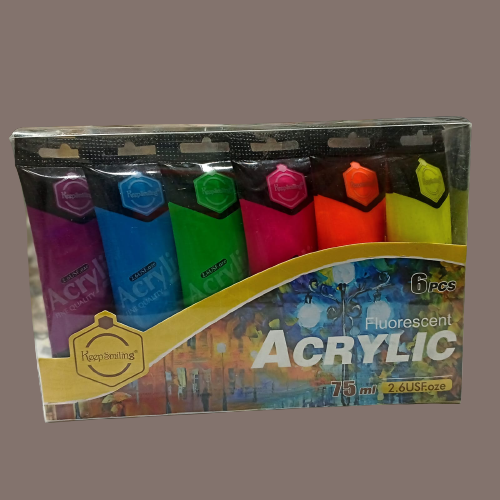 Keep Smiling Acrylic Paint  Set Of 6 30ml / 75ml