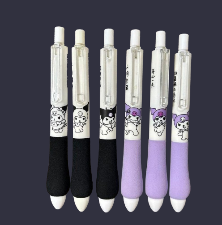 Kuromi Soft Grip - Needle Tip Press Gel Pen