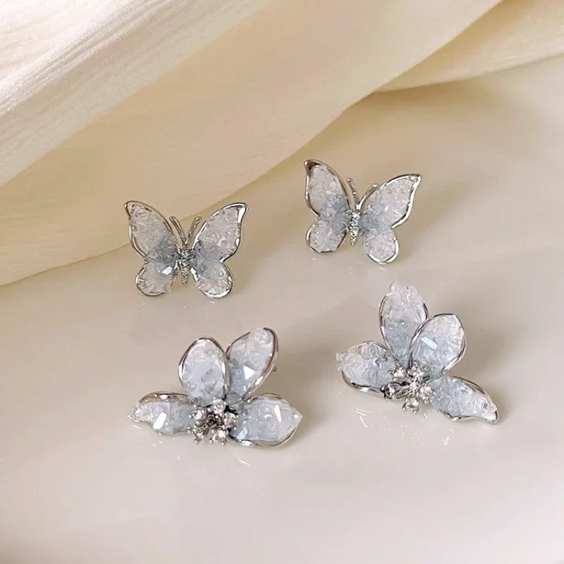 Crystal Sparkle Butterfly - Earrings Style 3