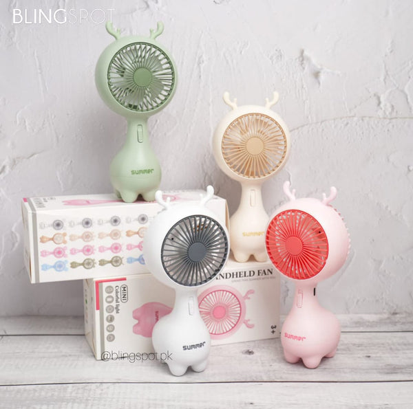 Cute Deer Mini Handheld  - Portable Fan