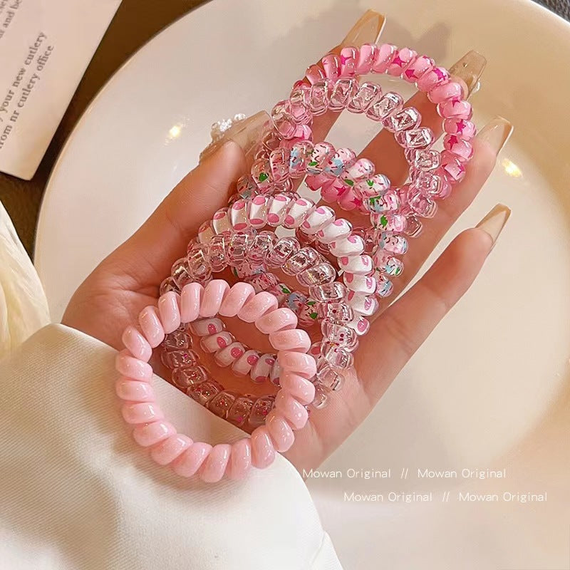 Sparkle  Pastel Colors - Hair Tie Set of 6