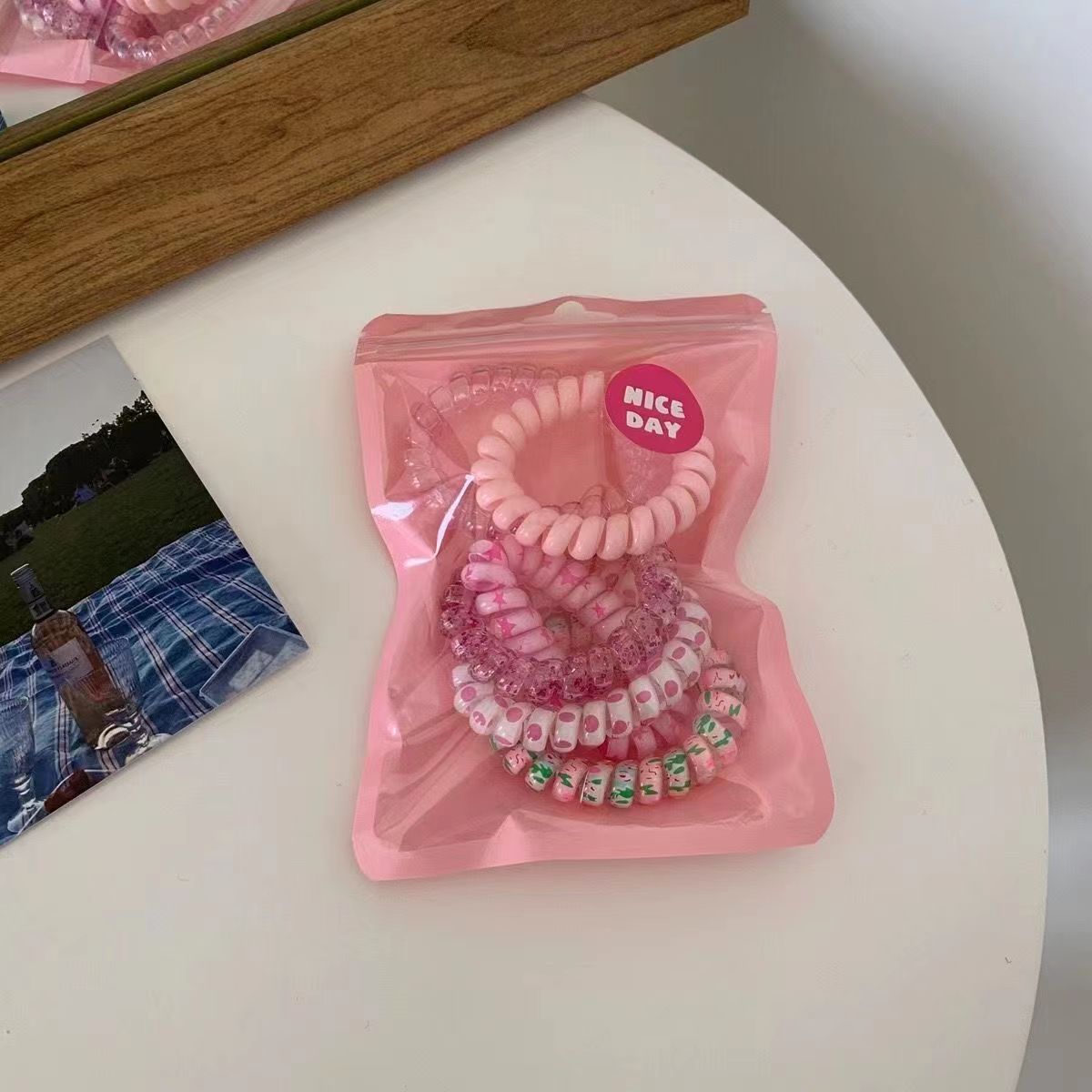Sparkle  Pastel Colors - Hair Tie Set of 6