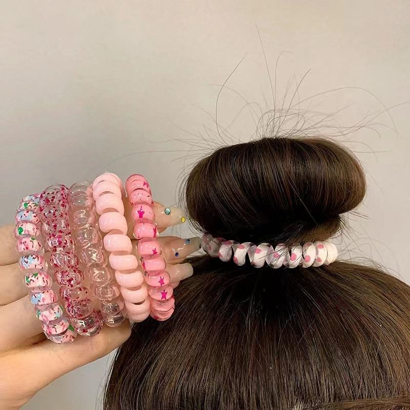 Sparkle  Pastel Colors - Hair Tie Set of 6