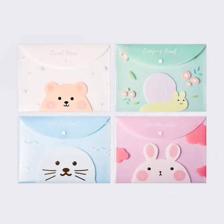 Cute Animal Document Folder - Large Pouch