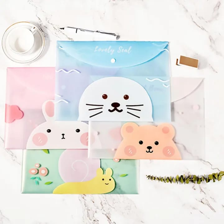 Cute Animal Document Folder - Large Pouch