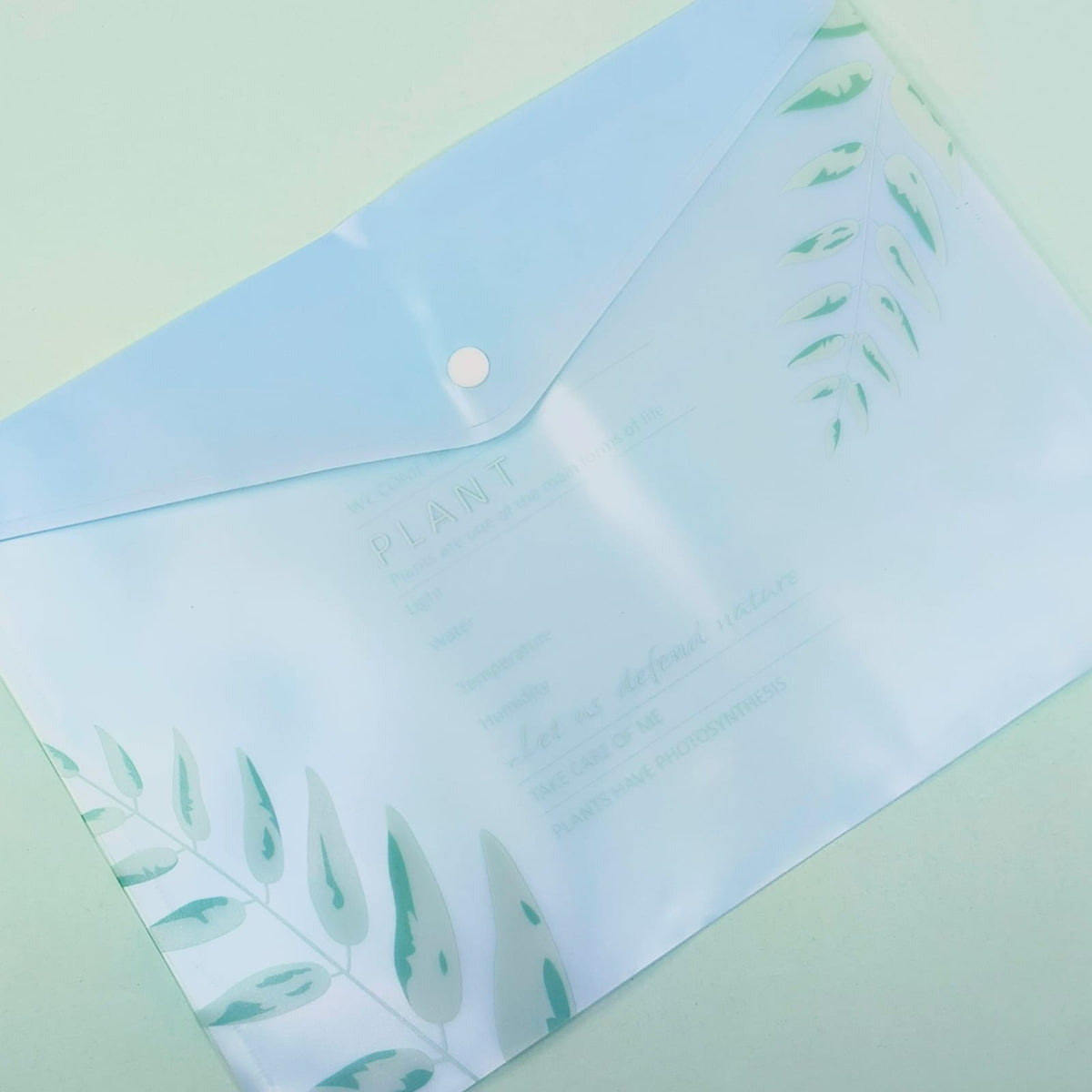 Nature Plant &amp; Leaves Document Folder - Large Pouch