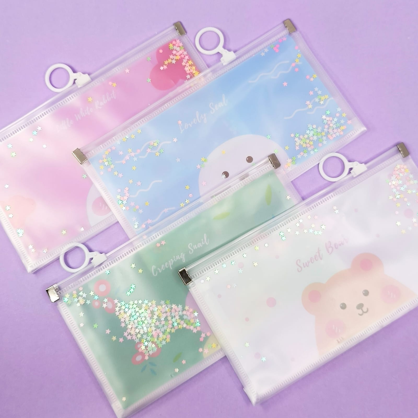 Cute Animals Sequin Star - Pouch