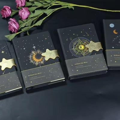 Brilliant Star River Black Pages Foiled - Notebook / Journal