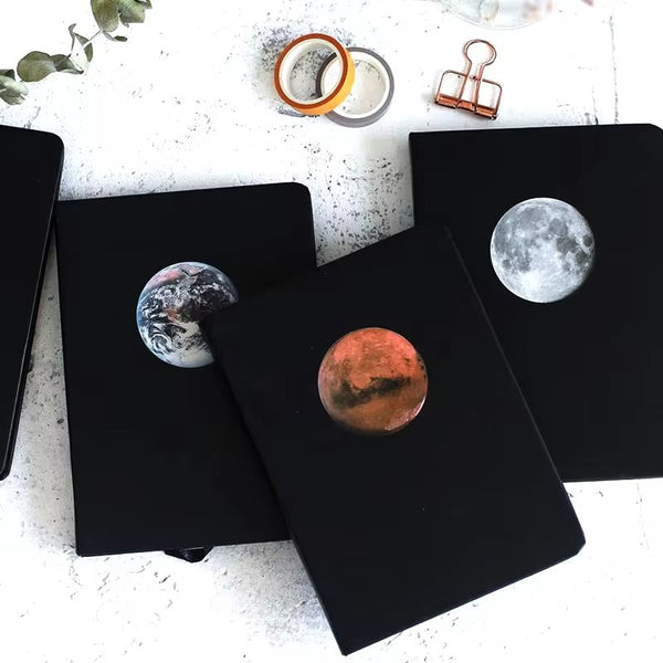 Eye Of The Universe Black Pages - Notebook / Journal