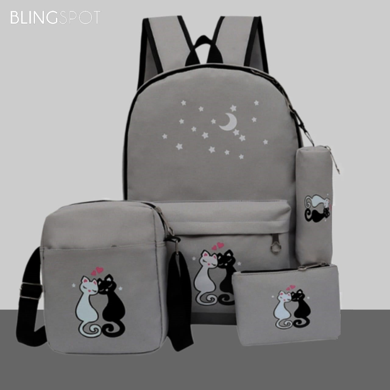 Cat Dark Grey  - Backpack Set