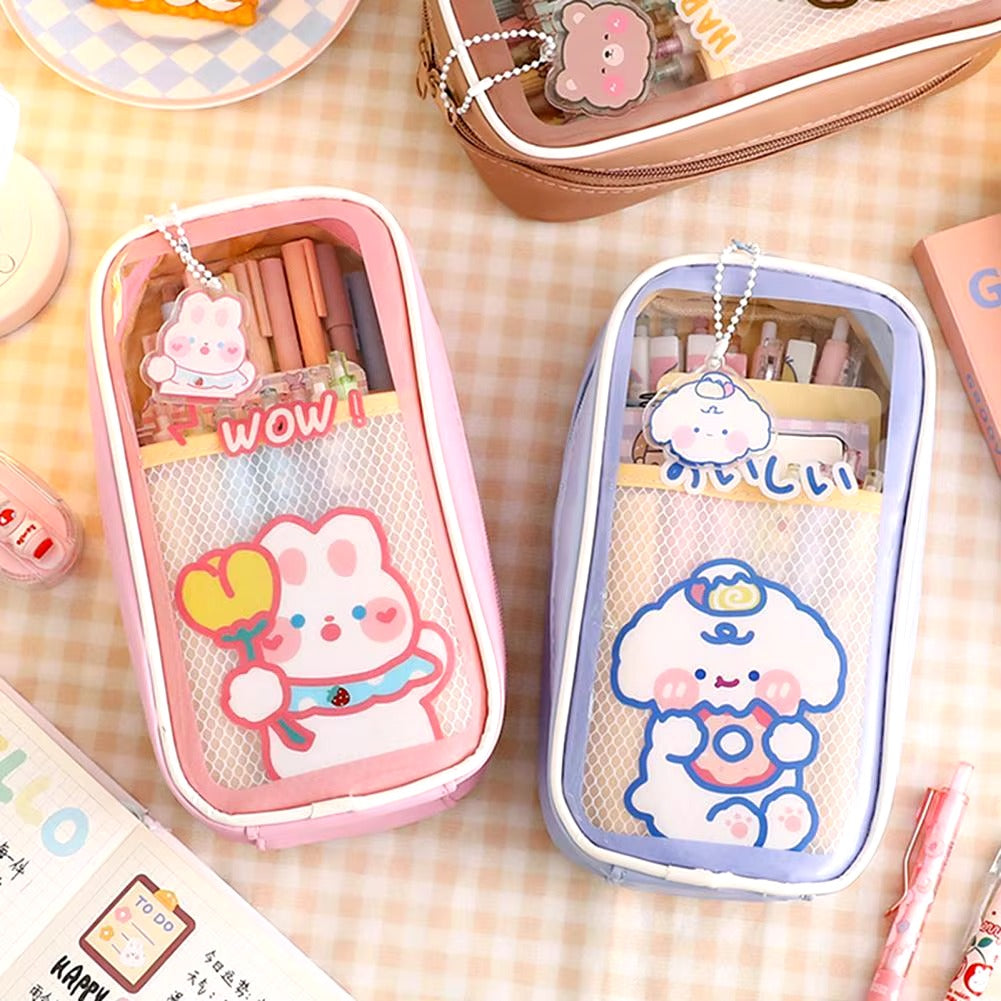 Bunny Pink Stationery Organizer - Pouch