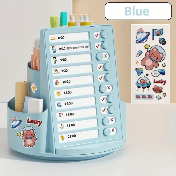 Rotary 360 List Marker Blue   - Stationery Organizer / Desk Organizer