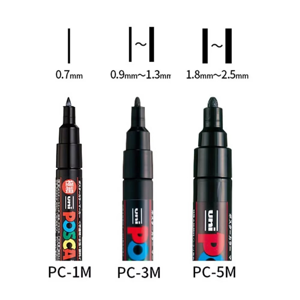 Uni Posca Premium Paint Marker - Set Of 16