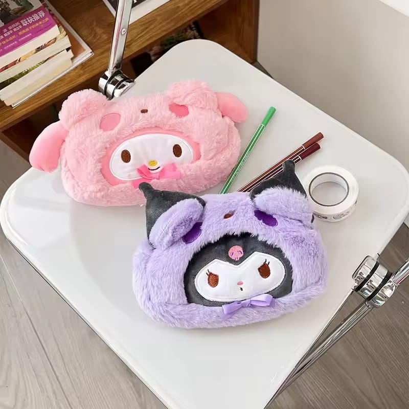 Sanrio Characters Pochacco Fluffy - Large Pouch