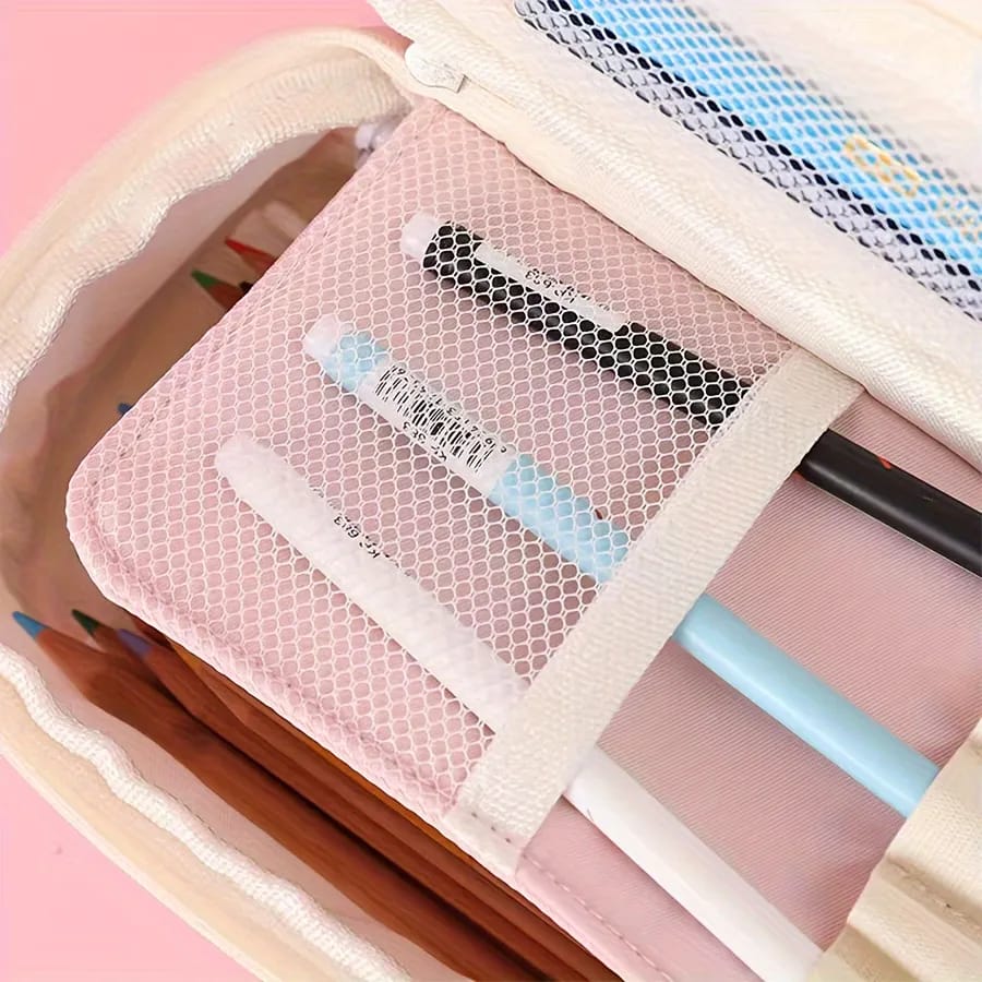 Macaron Color Stationery Organizer - Zipper Pouch