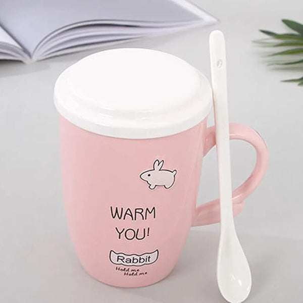 Warm You Rabbit  - Ceramic Mug Set