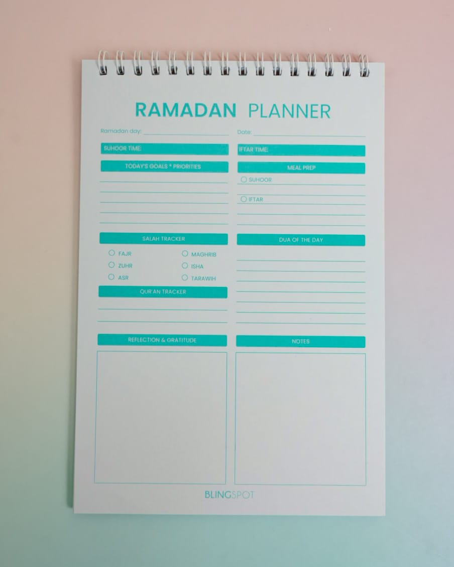 Ramadan Planner -  Blue - 🎁 FREE PEN