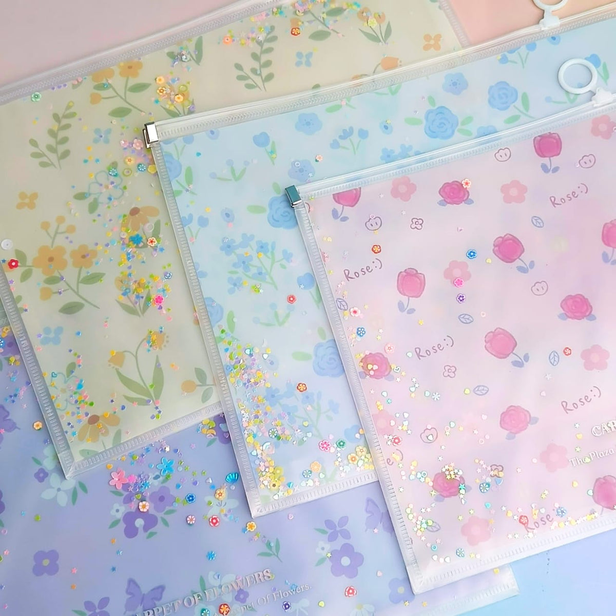 Carpet of Flowers - Document Folder Large Pouch