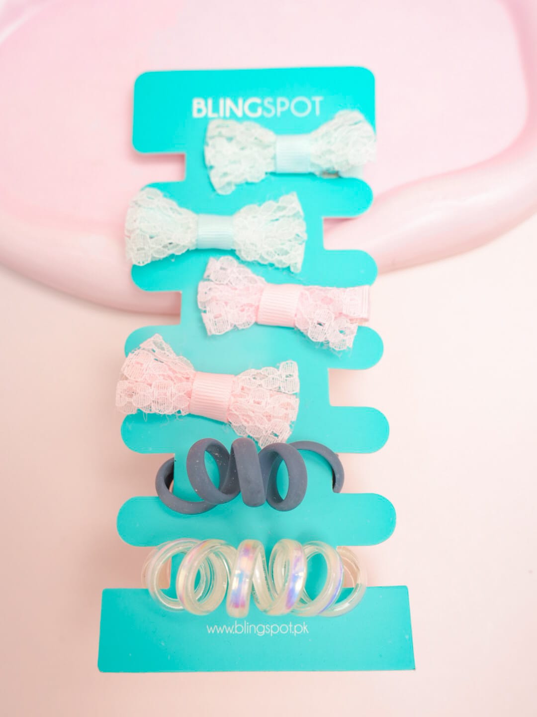 Pastel Bow Clips &amp; Hair Ties - Hair Accessories Style 21