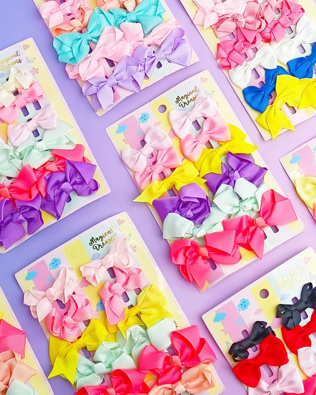 Funky Bow Series - Hair Clip Set of 12