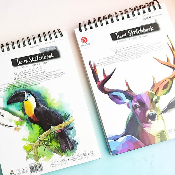 Aquamarker Twin 2 in 1 - Sketch Book A4