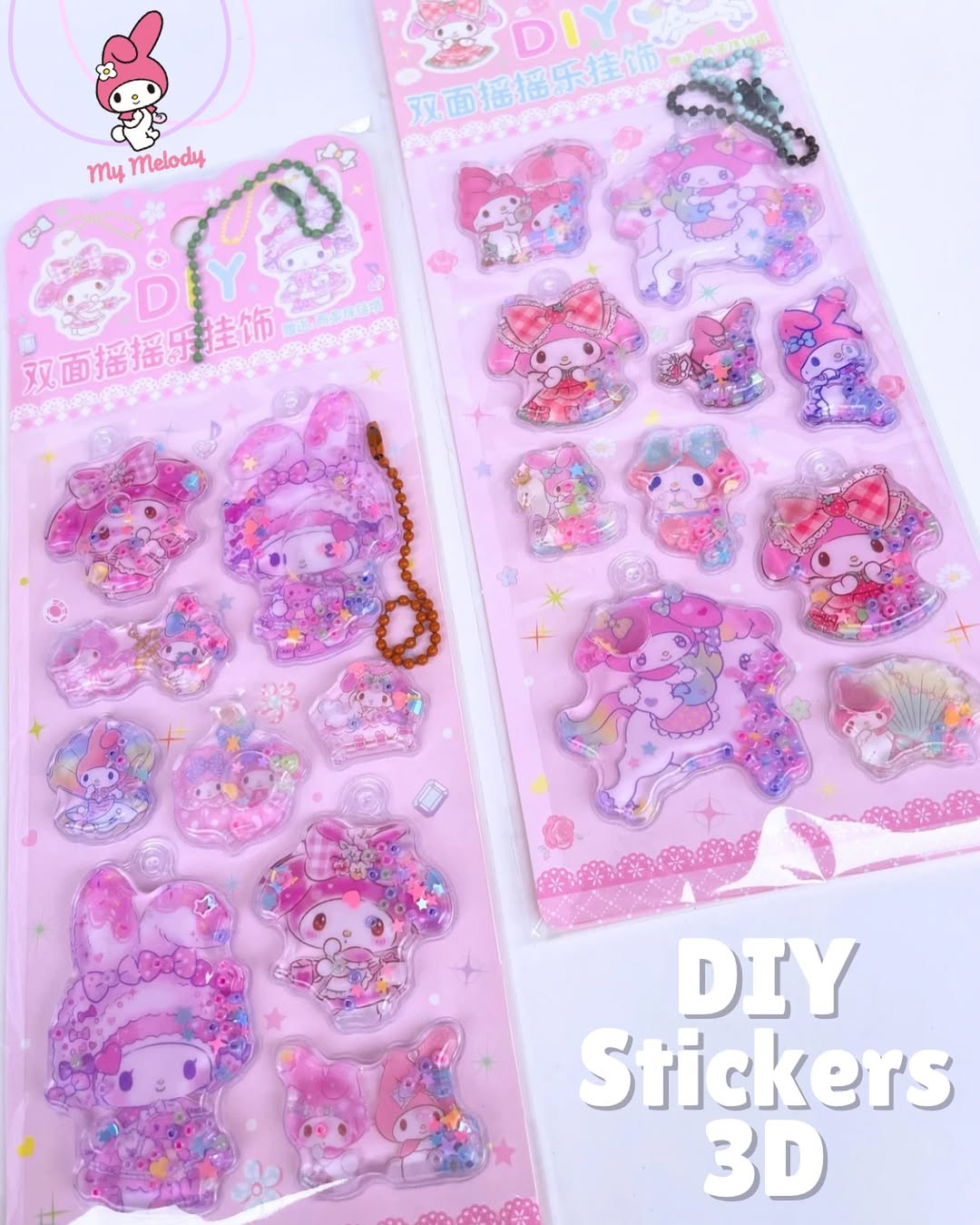 Sanrio Character Water Filled - Diy Sticker