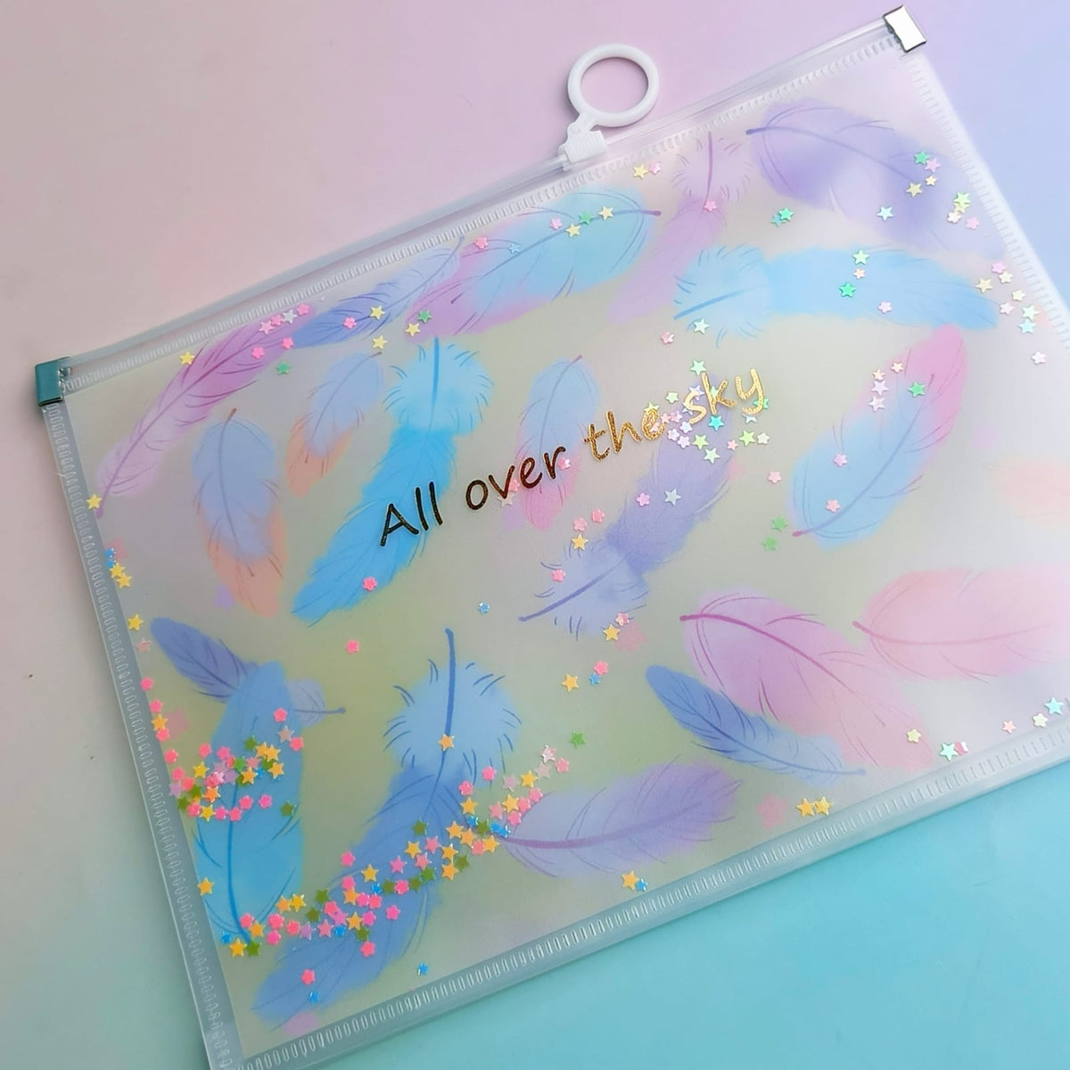 Dream Feather Transparent - Document Pouch