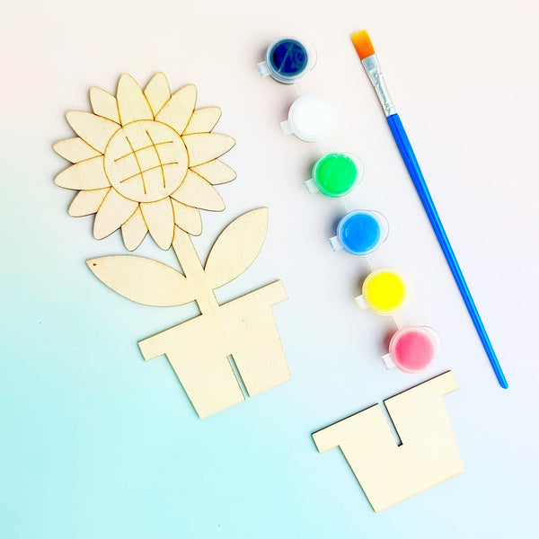 Creative Diy Wood Craft Garden Flower  - Poster Painting Set Style 4