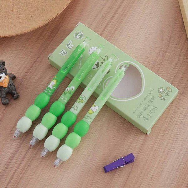 Nice To Meet You Soft Grip  - Press Gel Pen Set of 4