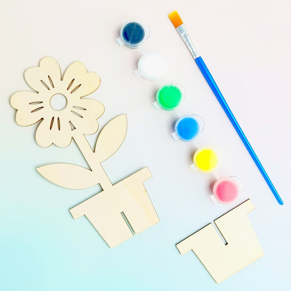 Creative Diy Wood Craft Garden Flower  - Poster Painting Set Style 6