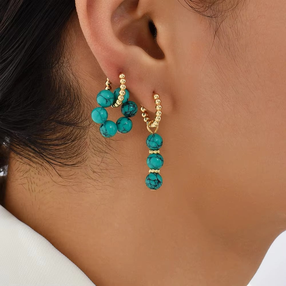 Classy Stone Gold - Earrings Style 1